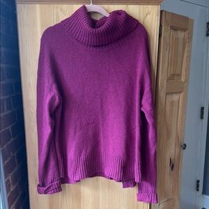 Anthropologie Magenta Wool Blend Sweater, L